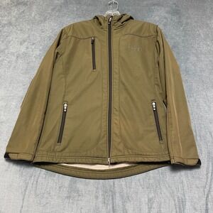 Fossa Taiga Honeycomb Shell Hooded Jacket Mens Medium Moss Green Water Resistant